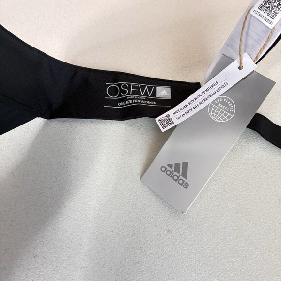 Adidas OSFW Visor NEW Black Tonal Trefoil Logo Adjustable Golf Travel Team - Picture 4 of 8